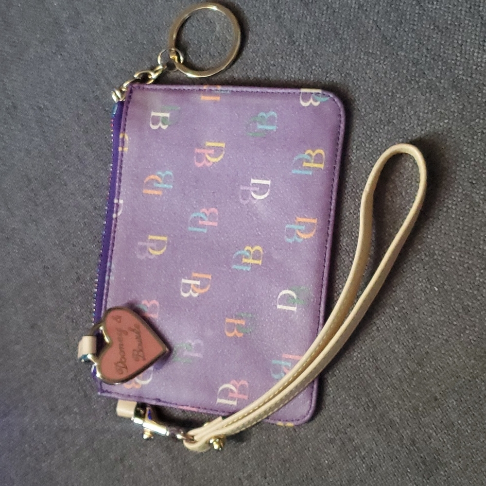 Dooney & Bourke logo all over wristlet